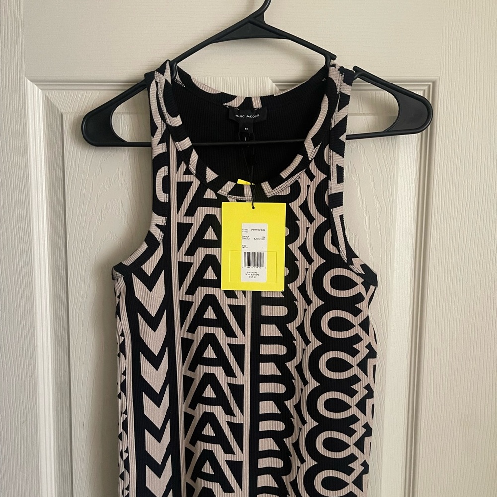 Marc Jacobs Black and Ivory Patterned Top